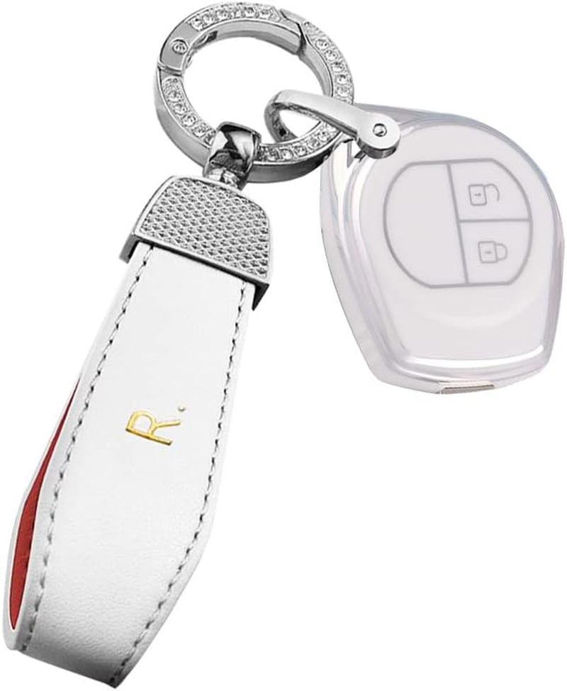 Ontto TPU Car Key Fob Cover Fit for Suzuki Swift SX4 Liana Alto Vitara JIMNY for Opel Agila B for Nissan Pixo Key Case Key Bag Shell Keyring Key Holder Keychain Accessories