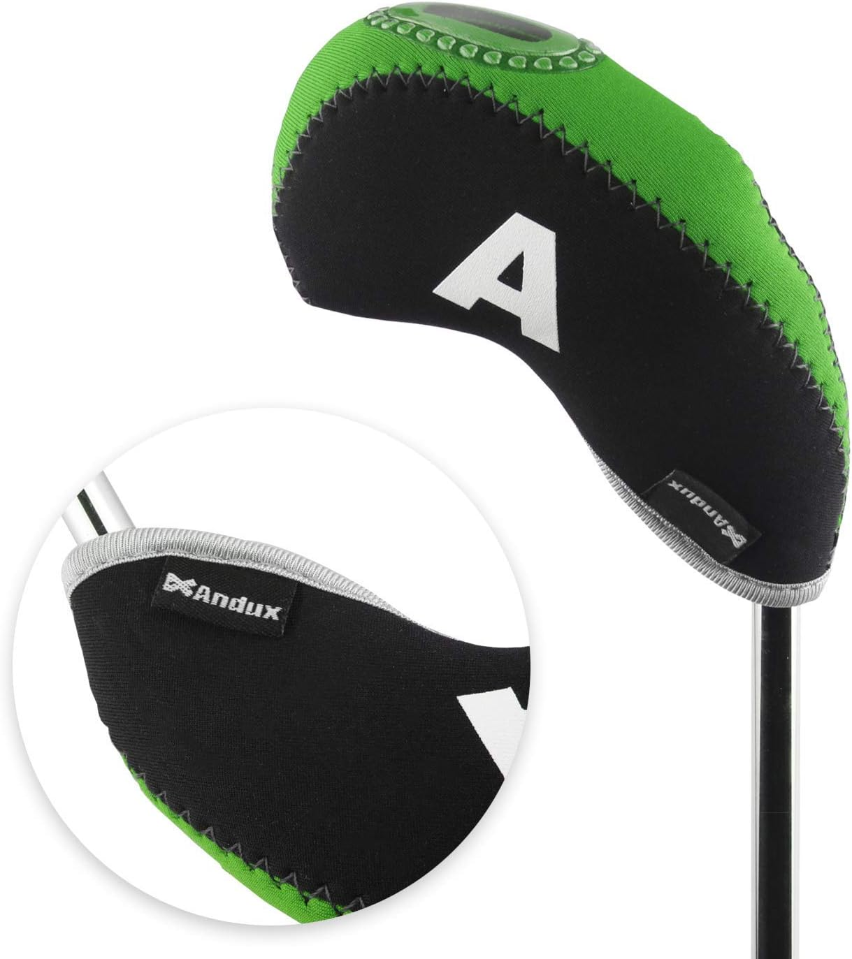 Number Print Golf Iron Club Head Covers with Transparent Window 10Pcs/Set image number 1