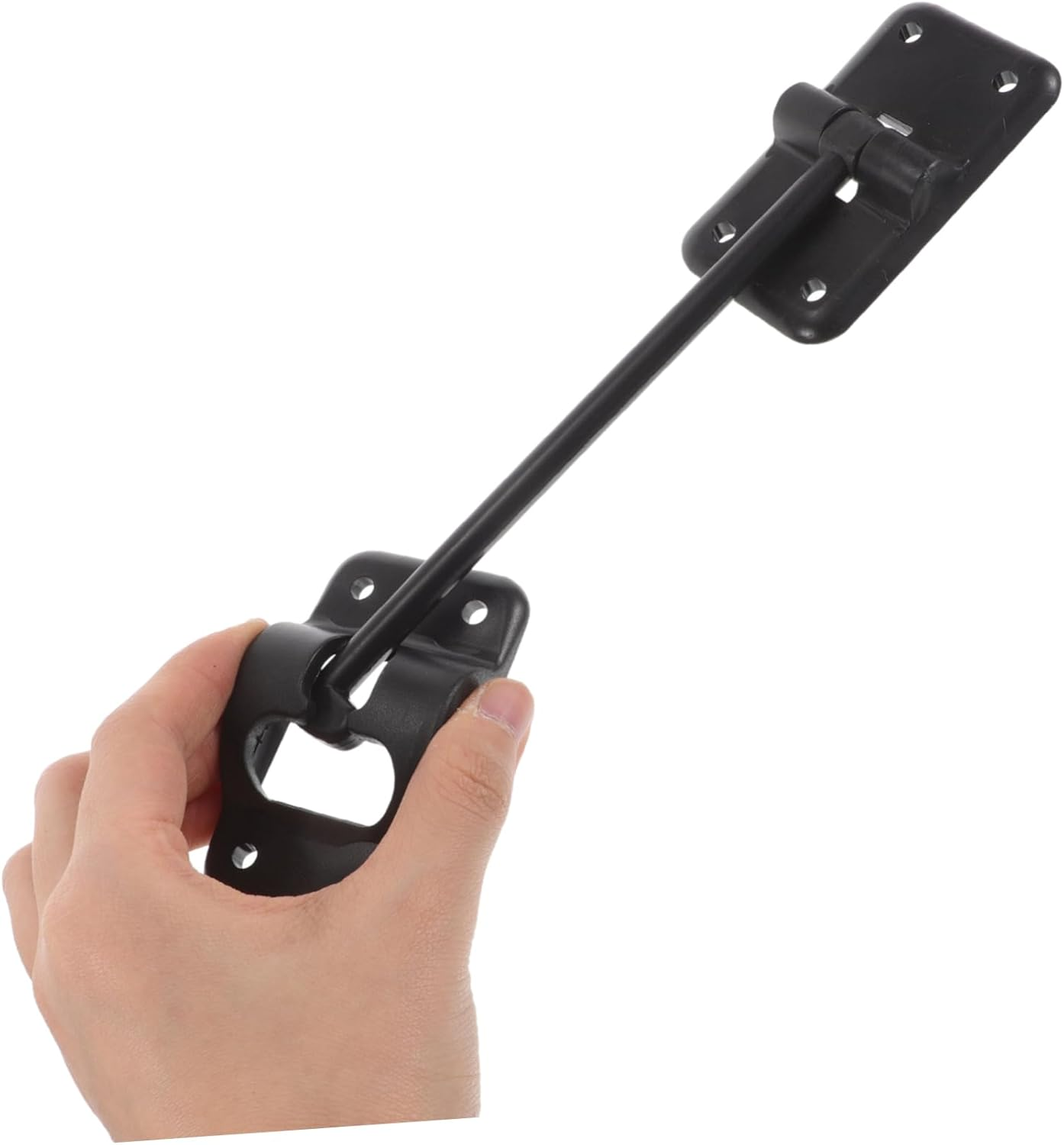 Outanaya Black Plastic Rv Door Holder with Screws Door Latch for Campers and Trailers Secure Exterior Catch Hook for Travel Vehicles Multipurpose Storage - White image number 2
