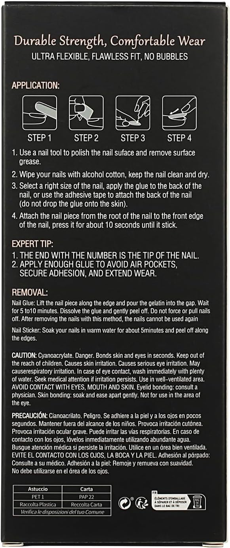 Anglicolor Press on Nails,Press on Nails Short,Short Almond Nails,30 Pcs Soft Gel Fake Nails in 15 Sizes, Reusable Fake Nails Kit with Nail Glue (A103, 30 Count) - A103 image number 4