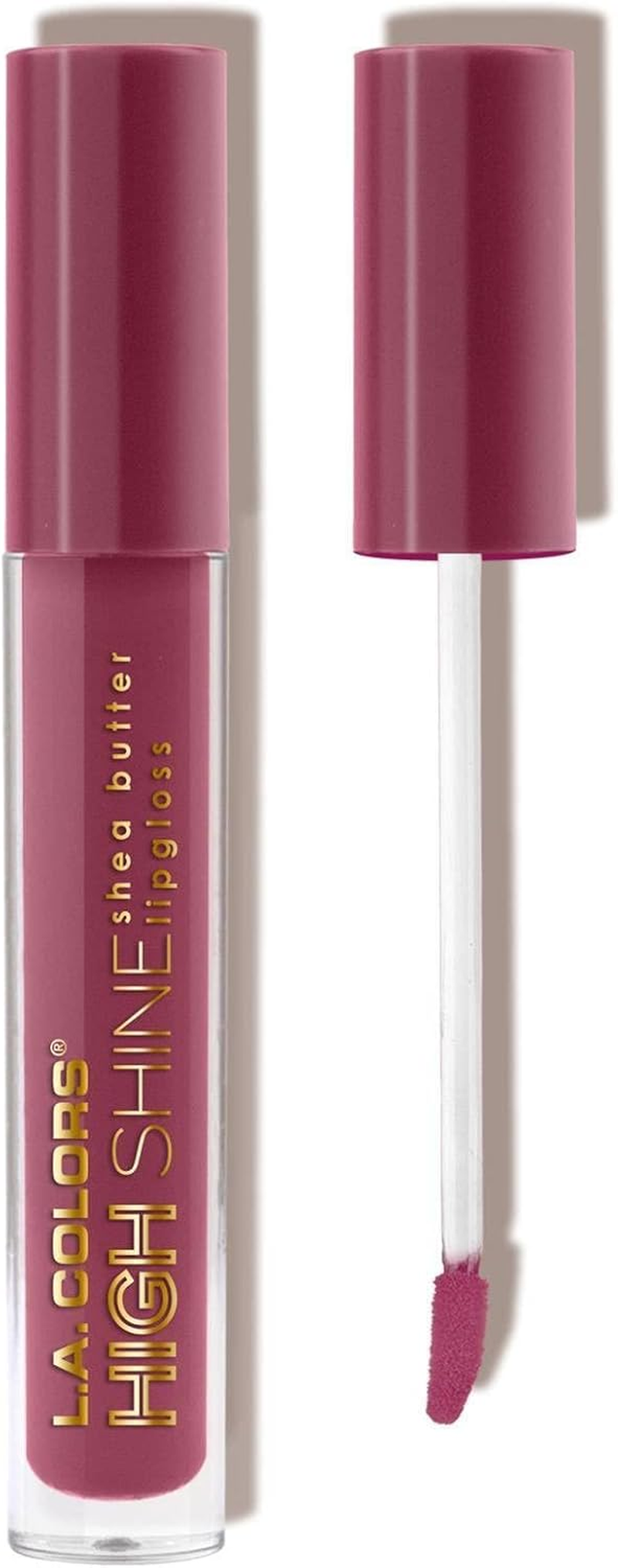 L.A. Colors High Shine Shea Butter Lip Gloss, Clear, 0.14 Ounce