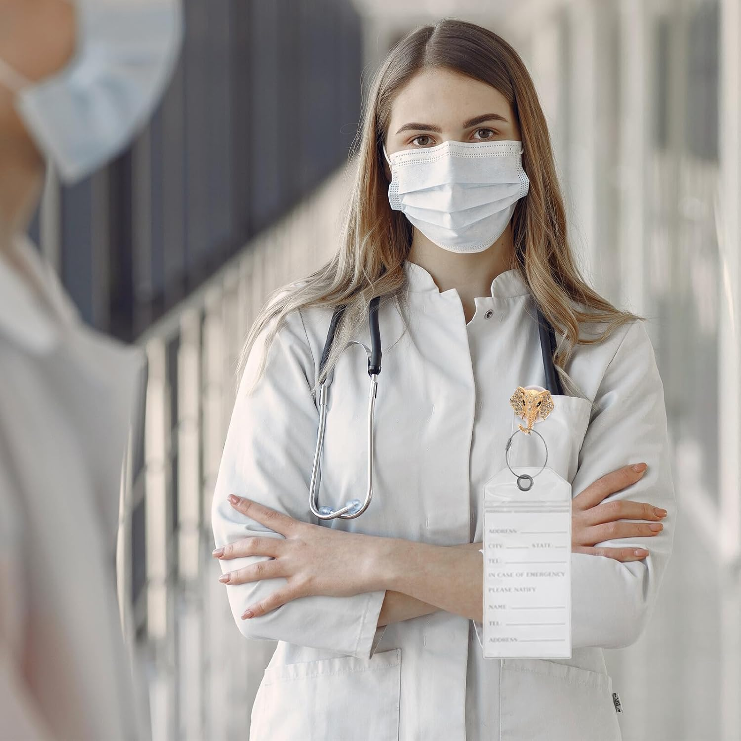 GLSTOY 5Pcs Clear Luggage Tag Holders PVC Id Badge Cases with Lanyards for Travel Essentials Cruise Ships Suitcases Sports Gear and Pet Carriers Protective Covers for Name Tags image number 2