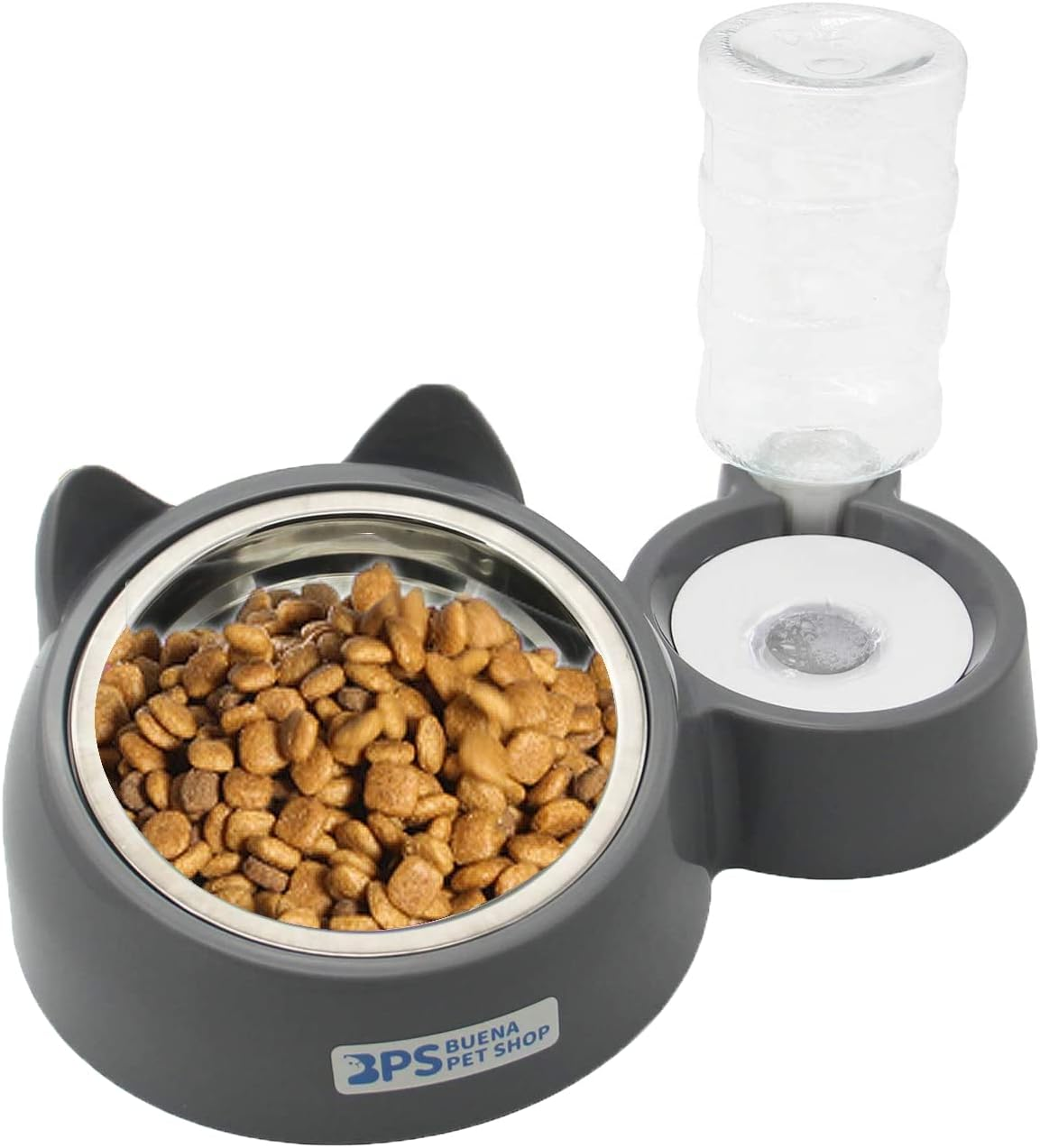 BPS Automatic Feeder and Drinker for Cats and Dogs, Splash Dispenser, Automatic Feeder for Pets, Size M/L (M) image number 2