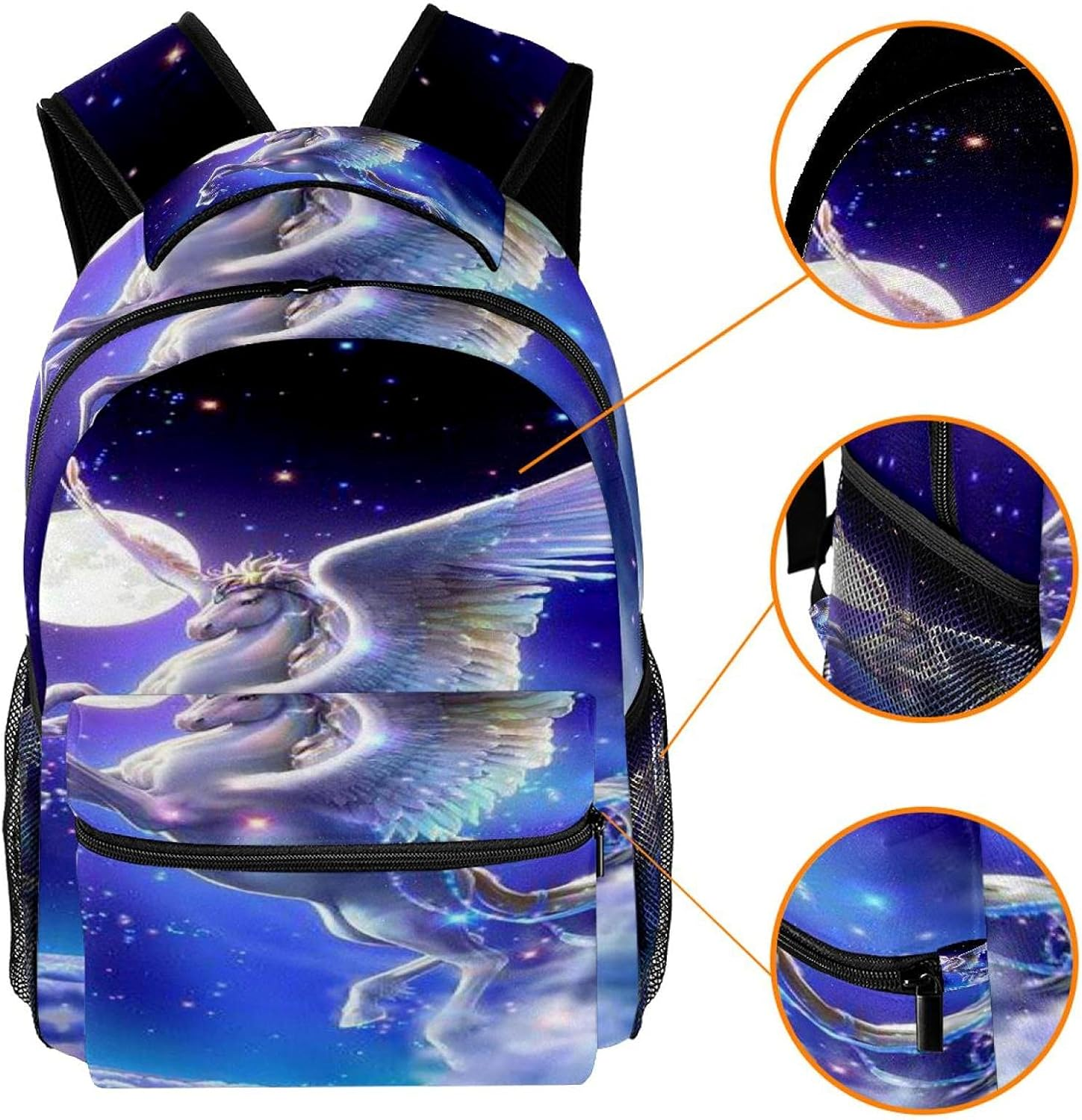 Unicorn Backpack Students Shoulder Bags Travel Bag College School Tote Backpacks image number 1