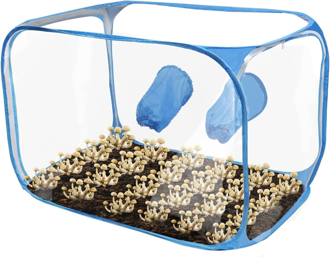 Mushroom Monotub Growing Kit Large, 35.5X23.5X23.5Inch Foldable Mushroom Grow Bags for Spores Horticulture Supplies, Large Still Air Box -Pop up Mushroom Grow Tent image number 4