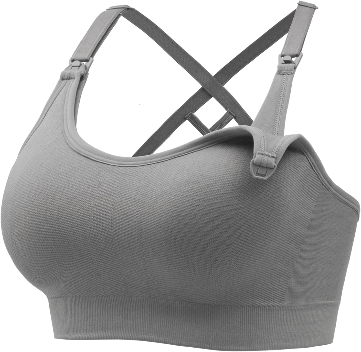Angelhood Nursing Bras for Breastfeeding, Seamless Nursing Sports Bra Support Maternity Bras for Pregnancy Postpartum image number 7
