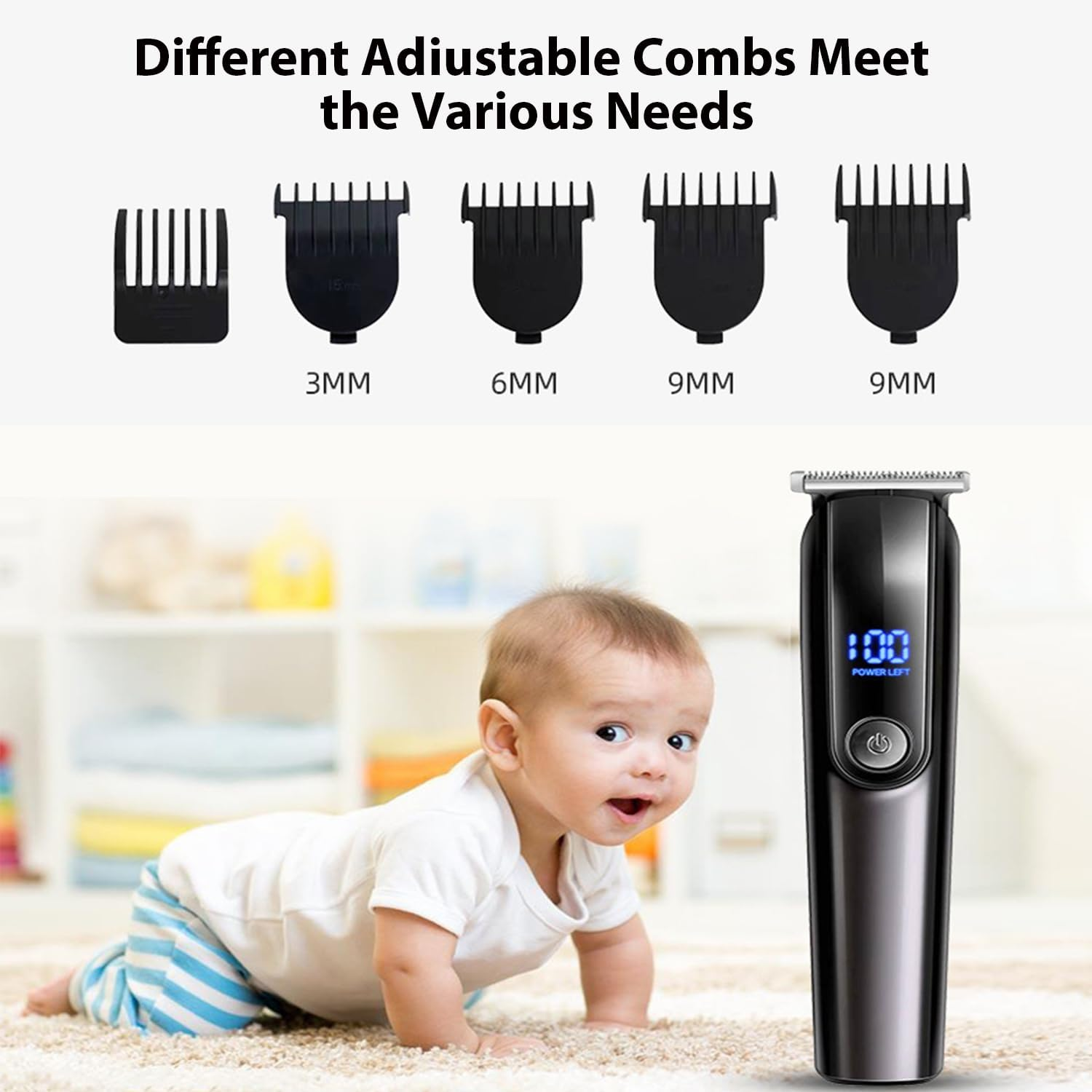 Hopenest Beard Trimmer for Men Hair Clippers, 6 in 1 Professional Beard Trimmer Cordless Hair Clippers and Trimmers Set Waterproof image number 1