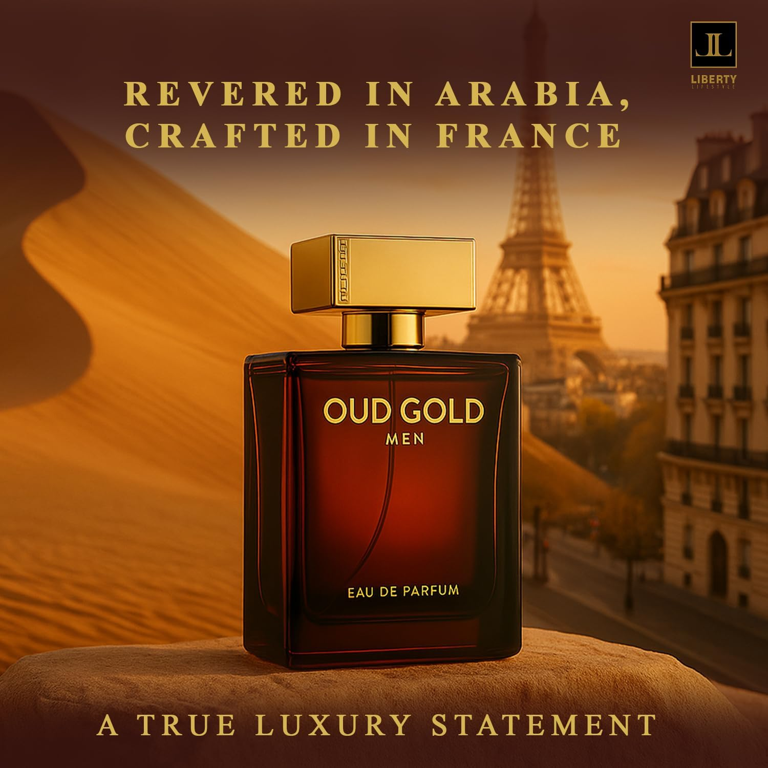 Liberty Oud Perfume for Men (100Ml/3.4Oz) Premium Oud Gold Perfumes for Long-Lasting EDP Eau De Parfum Luxury Woody Fragrance for Men, Perfume Spray image number 3