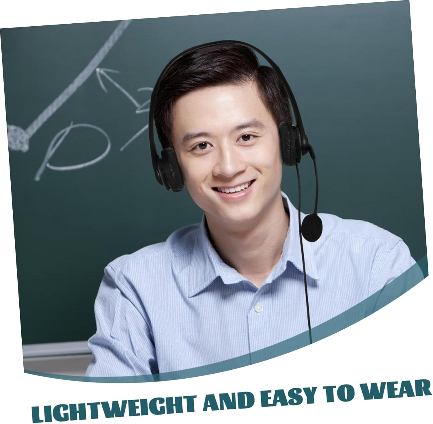 Noise Cancelling Wired Headset with Built in Microphone Stereo Game Earphones for Clear Calls Comfortable over Ear Headphones for Office Online Classes and Business Use image number 3