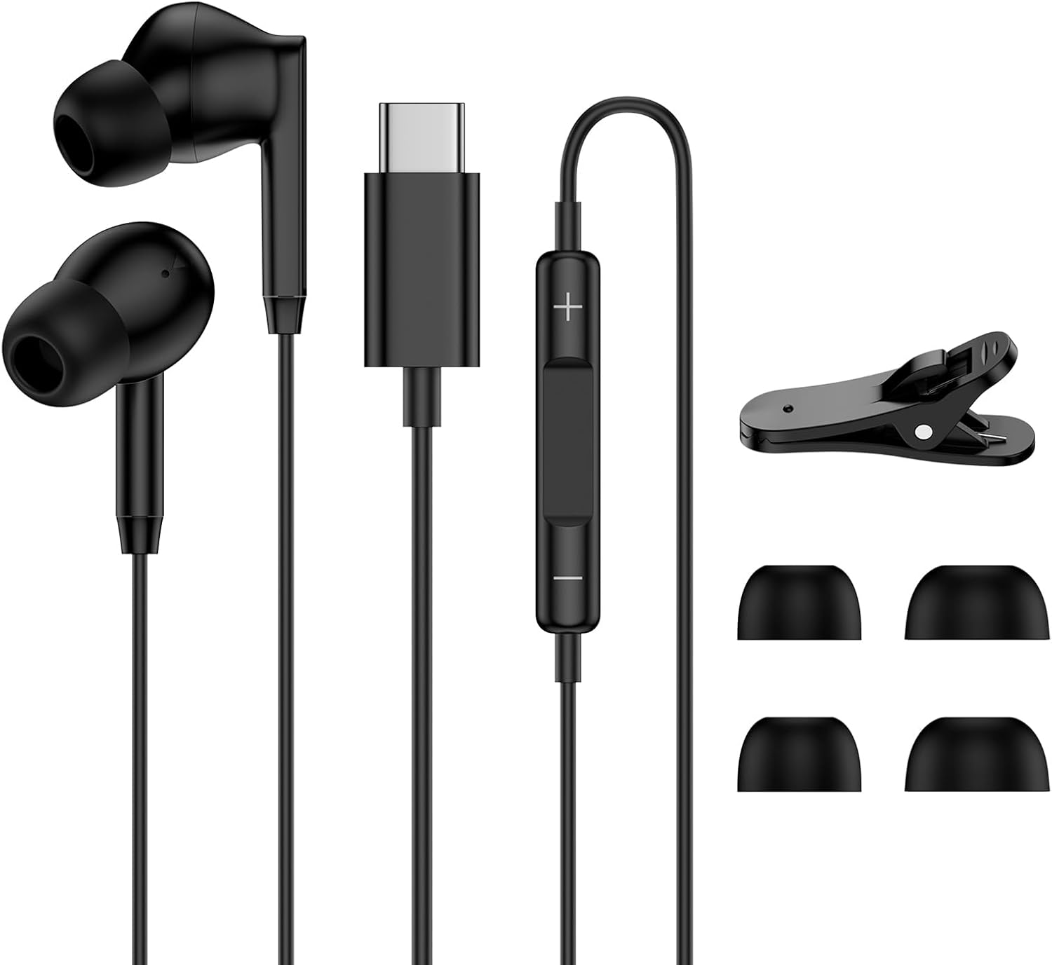 USB C Headphones Wired Earbuds for Samsung Galaxy Z Fold7 Z Flip7 FE S25 Ultra S25 Edge S25+ A26 A36 A56 S24 FE Wired Earbuds with Mic & Volume Control, Hifi Stereo Noise Cancelling Type C Earphones image number 4
