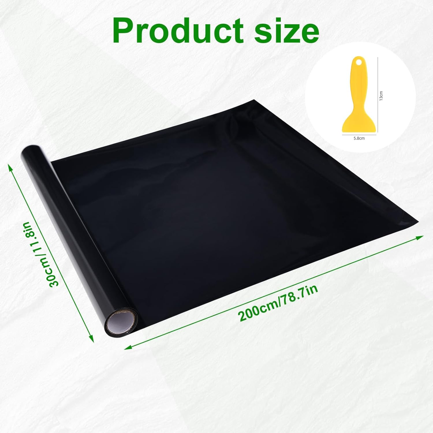 30Cm Black Aquarium Background Sticker, Fish Tank Aquarium Poster Wallpaper for Premium Static Aquarium Decoration and Fish Coloring image number 1