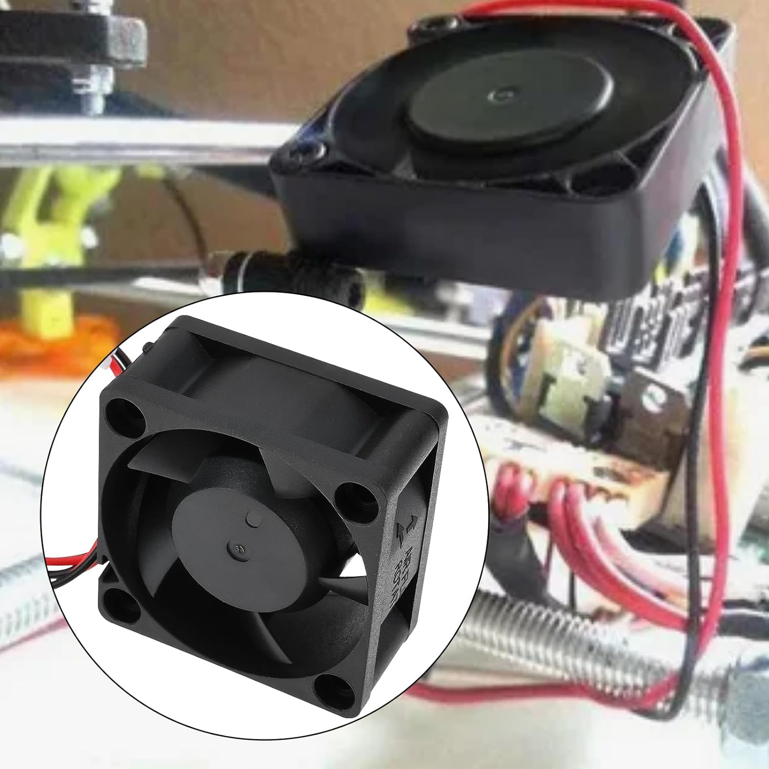 VGOL 2 Pcs DC 12V Brushless 2-Pin Fan 40X40X20Mm Cooling Fan Bearing Cooling Fan for Computers CPU Cooling 3D Printers and Lasers Black image number 1