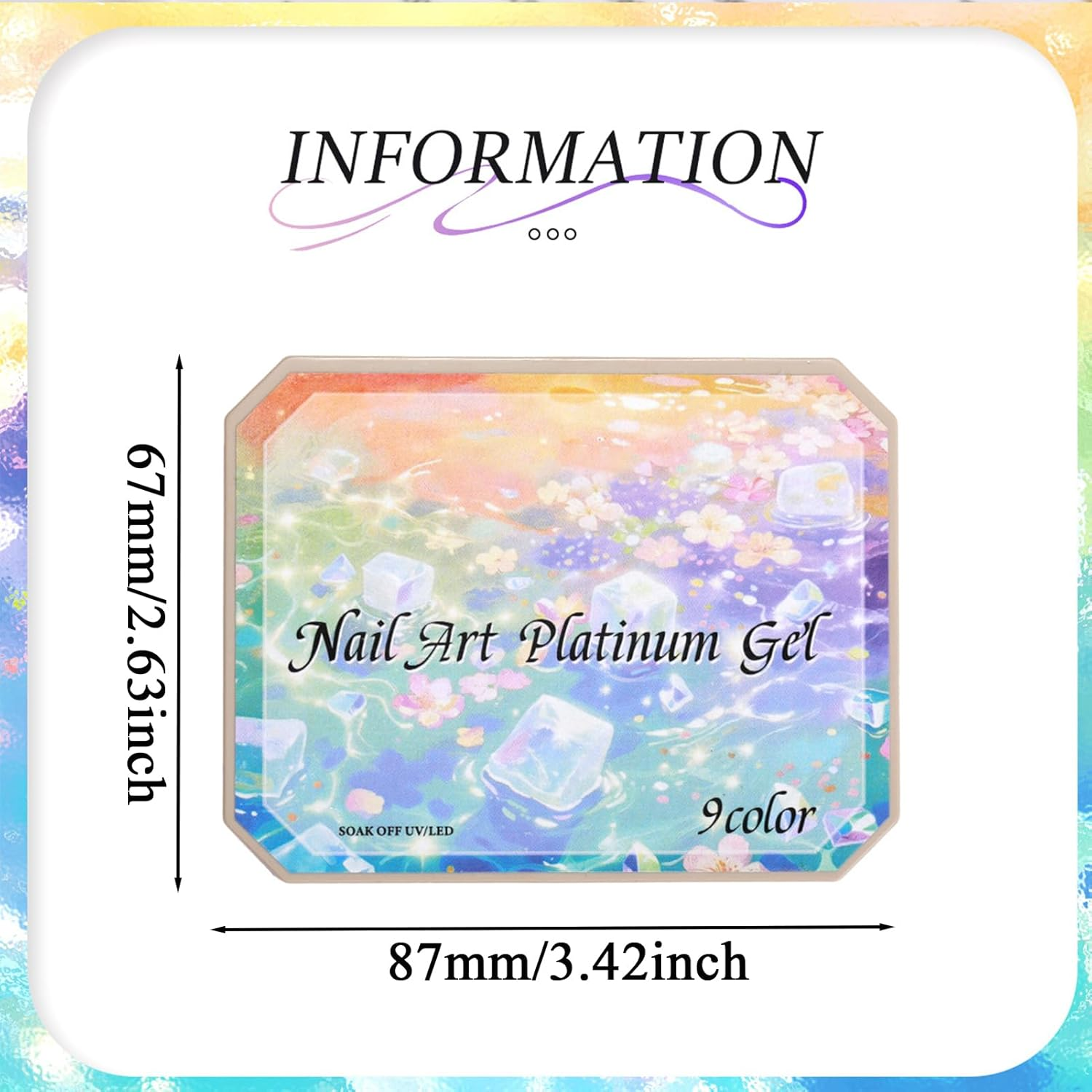 Nail Gel Palette, Gradient Painting Gel, 9-Color Polish Palette Accessories Nail Design Art Tools for Women Manicure Creation Painting image number 5