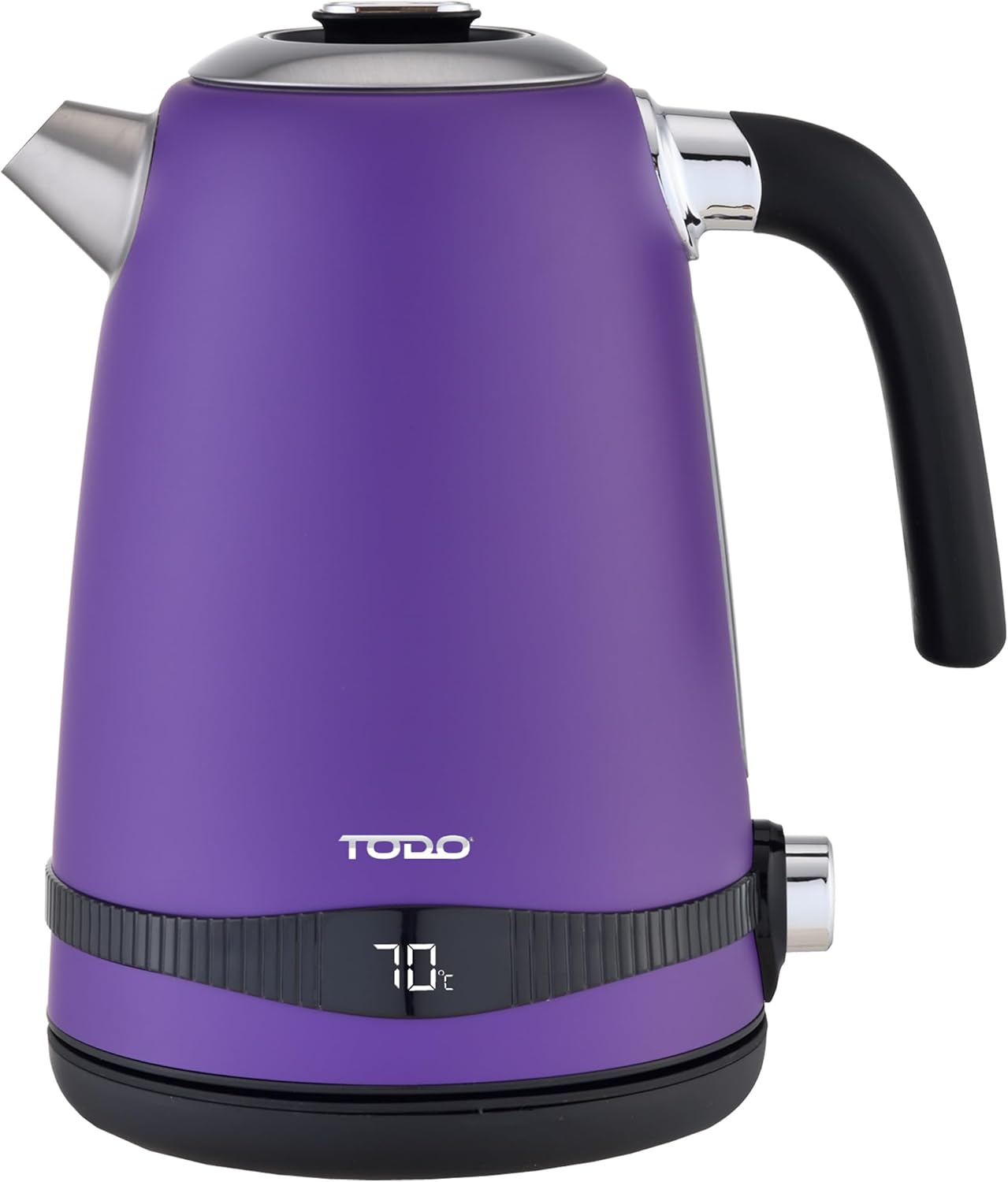 TODO 1.7L Stainless Steel Cordless Kettle Keep Warm Electric Led Water Jug - Purple image number 1