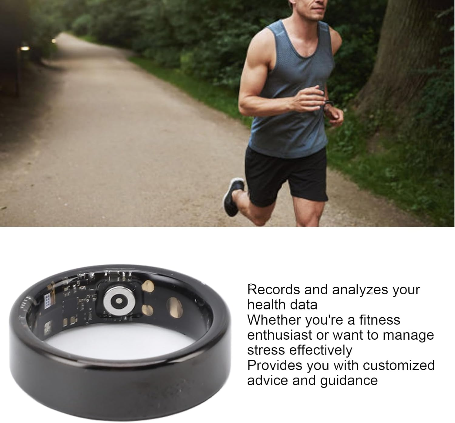 Smart Ring Health Tracker, Health Rings for Women and Men, Water Resistant Step Counter Multi Movement Modes, Fitness Tracker, Step Counter Multi Movement Modes (9) image number 1