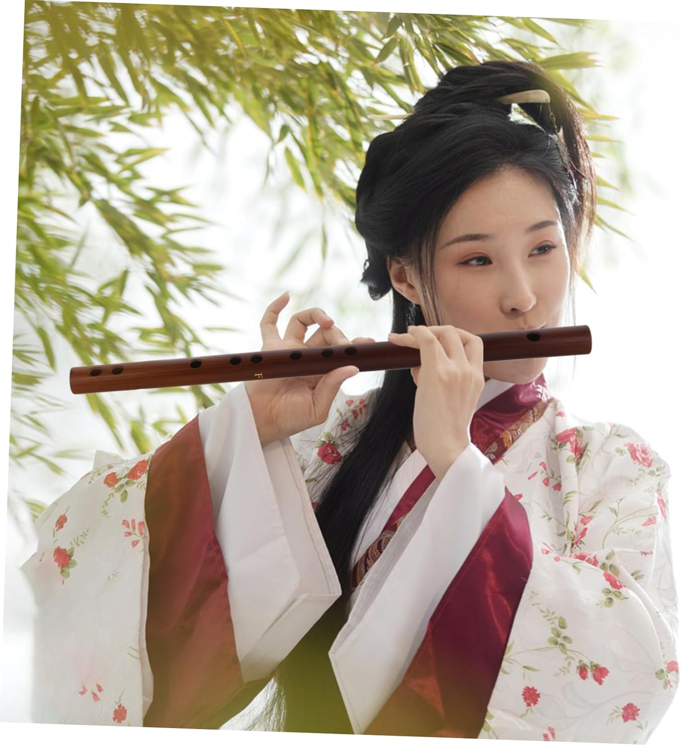 JEWEDECO Bamboo Flute for Adults Beginner Starter Traditional Small Piccolo Chinese Musical Instrument Woodwind Instrument Bansuri image number 4