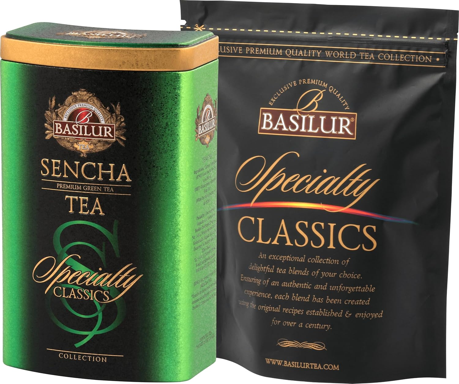Basilur Sencha Green -Tin Caddy - 100G Loose Leaf Ceylon Green Tea image number 4