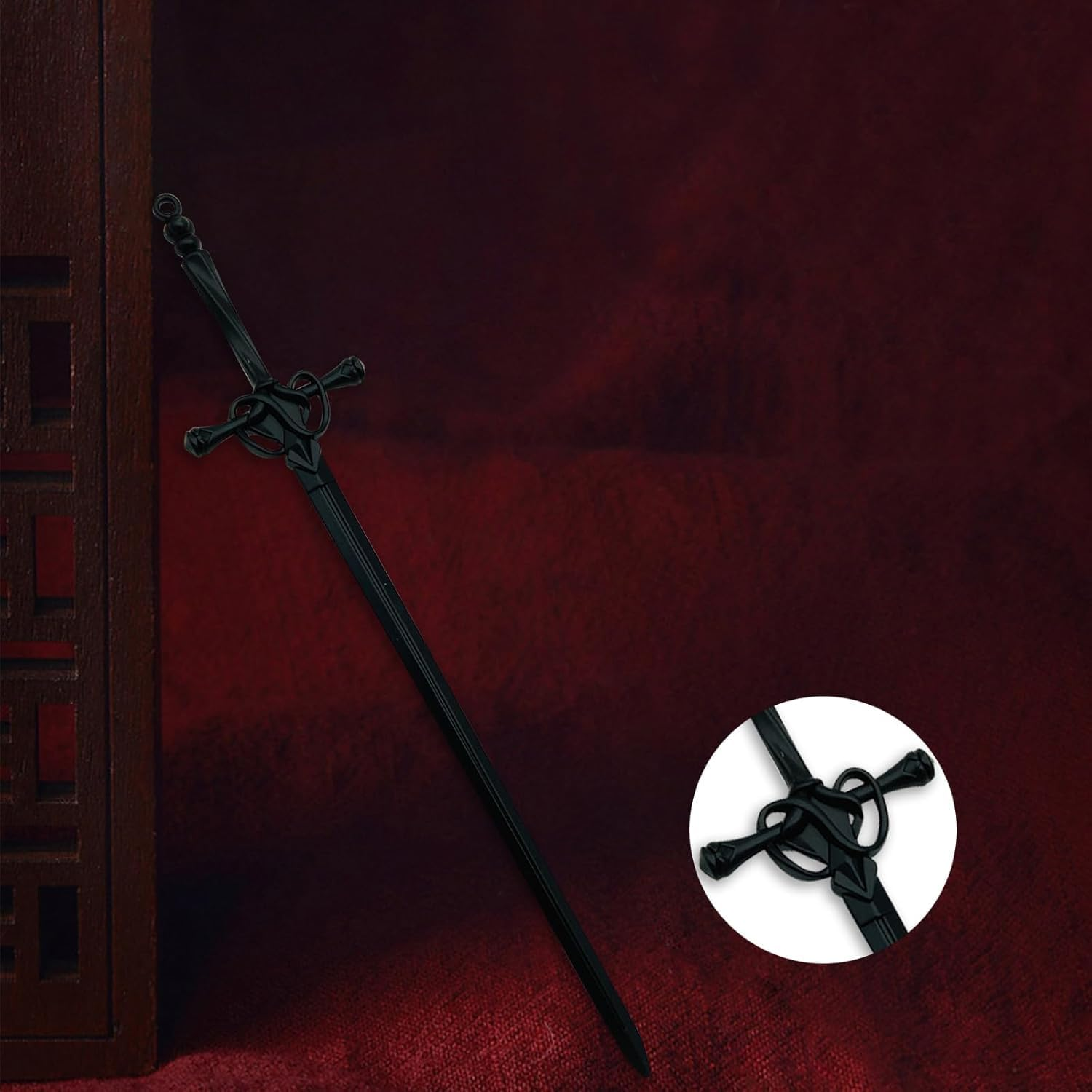 2 Pcs Metal Sword Hair Sticks Vintage Hair Chopsticks Simple and Elegant Hair Pins Sticks for Women and Girls Daily Wear image number 1