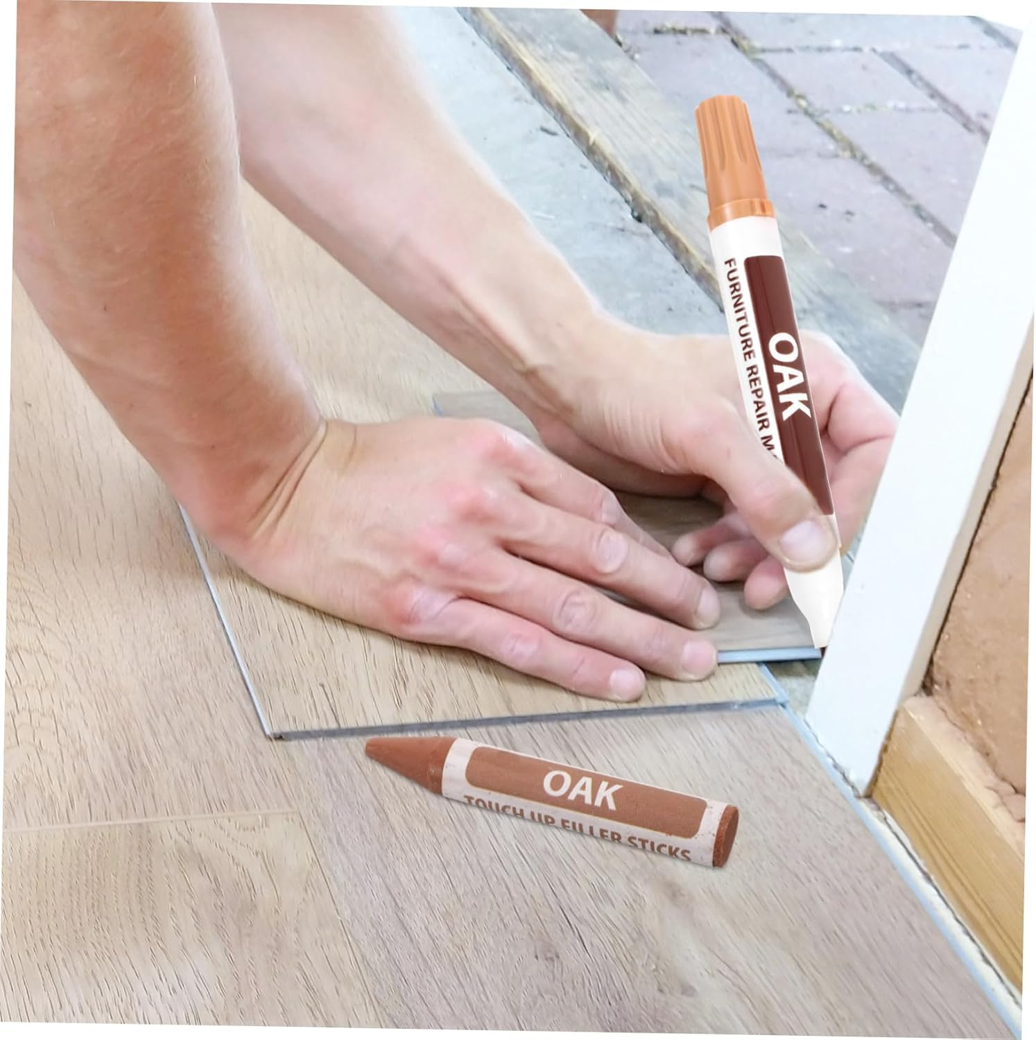 Baluue Wood Scratch Repair Markers Portable Paint Pens Furniture Refinishing Pen Kit Marker for Wood Floor Touch up Paint image number 6