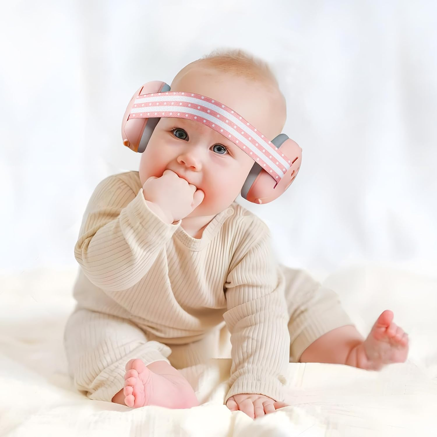 Pandaear Baby Ear Muffs, 2-In-1 Baby Ear Protection Noise Cancelling Headphones Ages 0-3 Years, Infant Hearing Protection image number 2