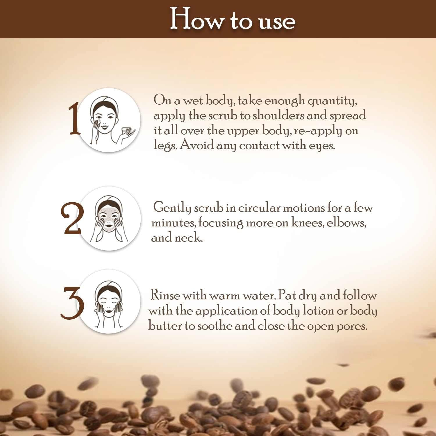 Seer Secrets Deep Exfoliating Body & Face Scrub, Coffee & Walnut Scrub, All Skin, 200 Gm image number 3