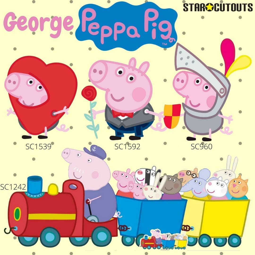 Star Cutouts Ltd SMP91 Pig Party 6 Pack-Peppa, Zoe, Suzie, Candy, Dany & Pedro Dany/Pedro Mask, Transparent, One Size image number 1