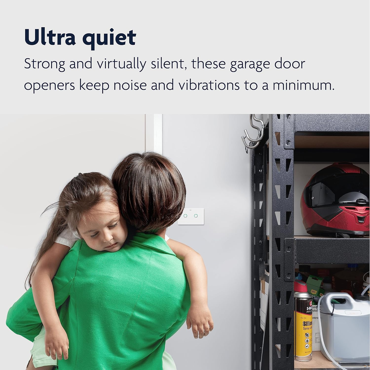 Chamberlain CR655MYQ Rollerlift Garage Door Opener for Single Garage Door - Includes Mini Key-Ring Remote E950C and Car Visor Remote E940C. 5-Year Warranty image number 3