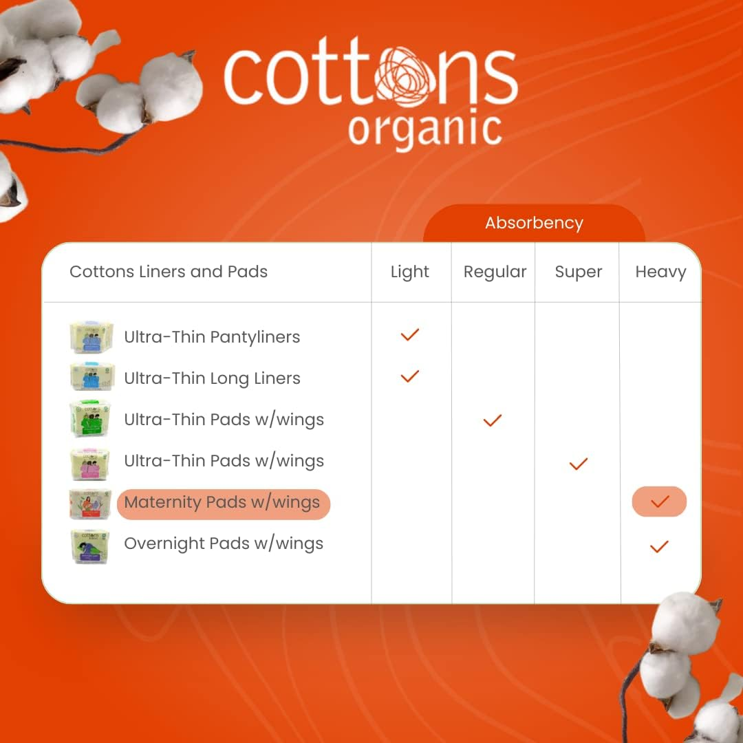 Cottons Maternity Pads W/Wings 10 (1) image number 5