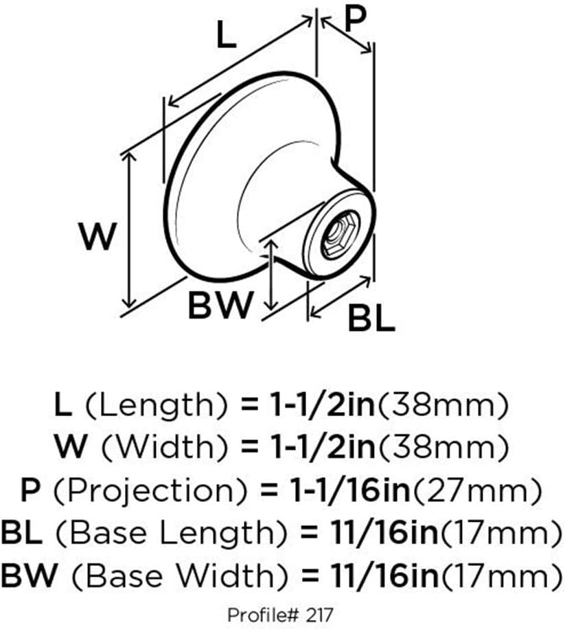 Amerock217Whtallison Valueallison Value 1-1/2 in (38 Mm) Diameter White Cabinet Knob,Single,White image number 1