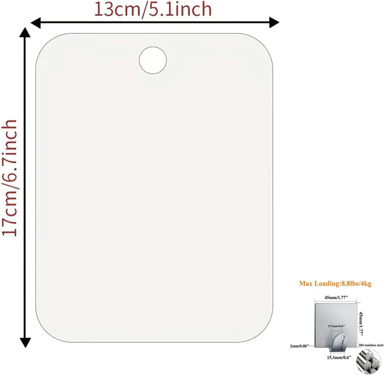 Luzcauwy anti Fog Shower Mirror Large Size Shaving Fogless Bathroom Wall Hanging Mirror with Strong Adhesive Hook Shatterproof Clear Reflection Men Grooming Tool Makeup Accessories Showering Gift image number 4