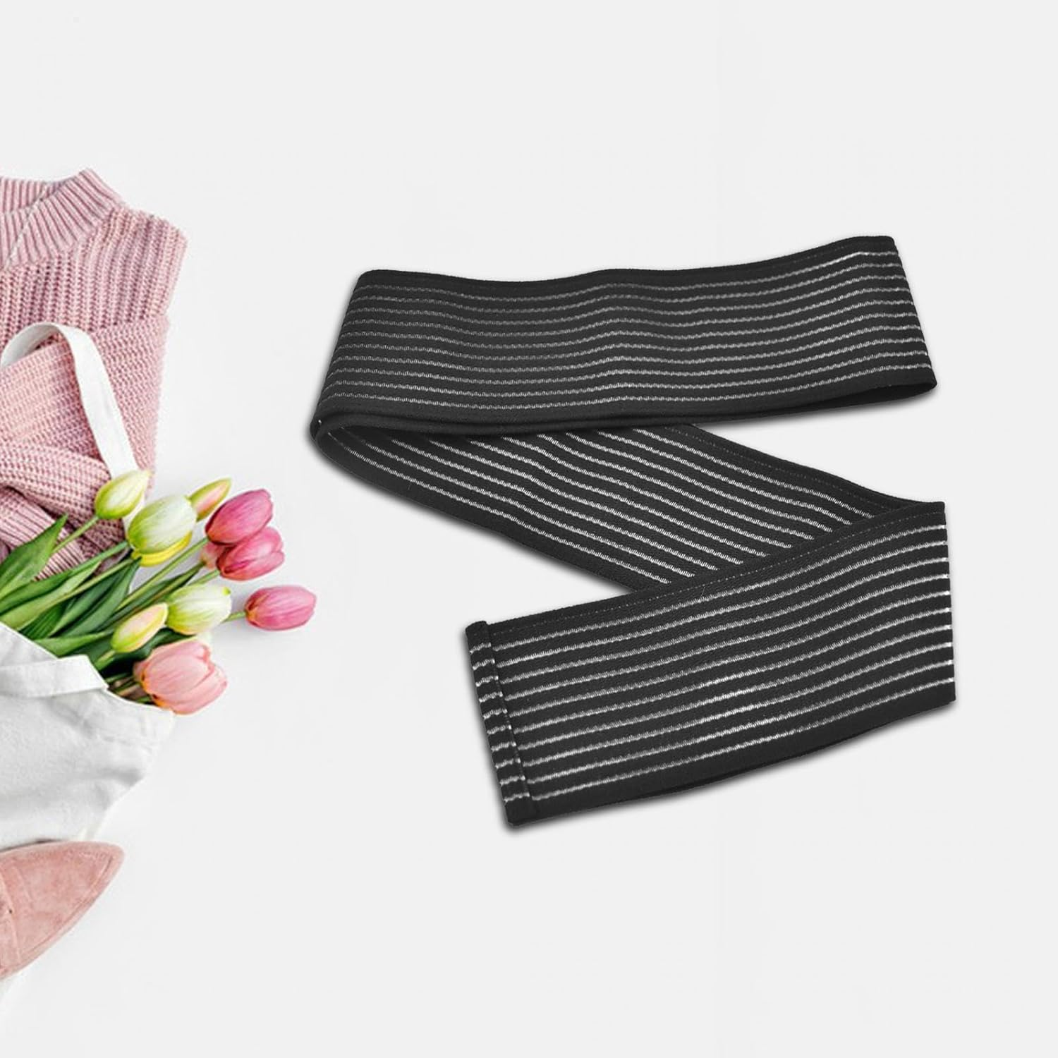 Breast Compression Band, Elastic Chest Belt, Adjustable Adult Women Accessories Breast Compression Support Wrap for Exercise