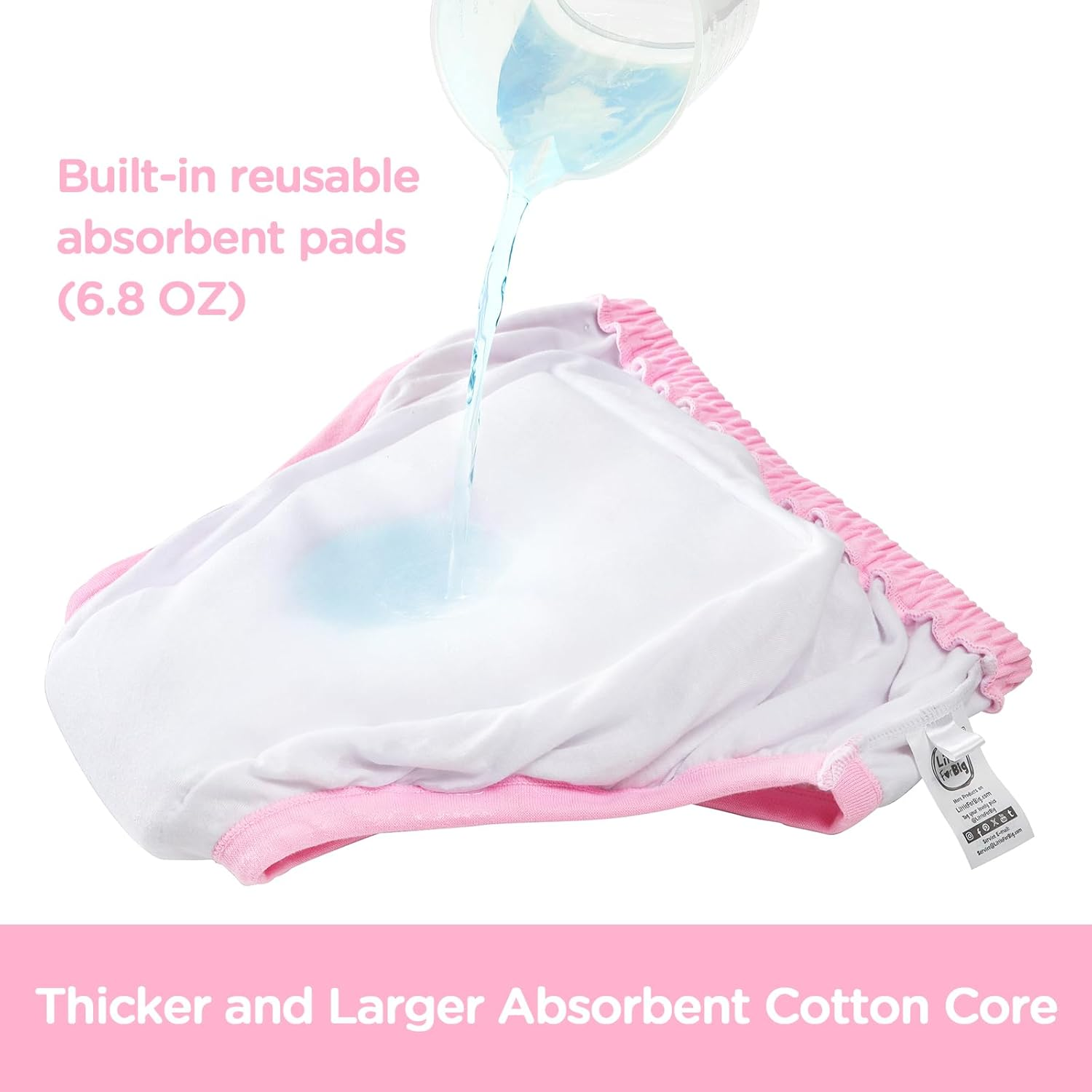 Littleforbig Soft Cotton Underwear Comfortable Washable Reusable Adult Training Pants - Baby Usagi