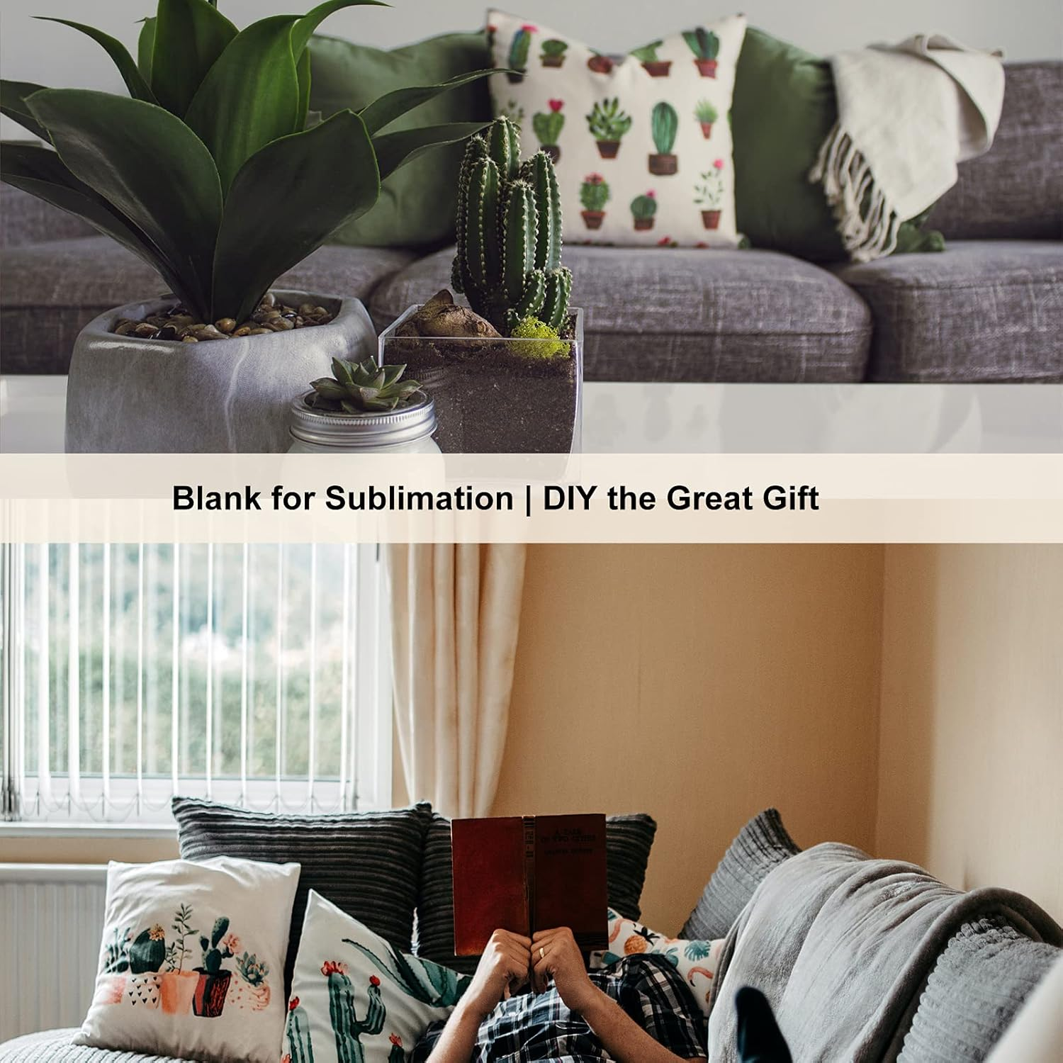 Throw Pillow Covers Bulk Linen Blank Couch Cushion Pillow Case for Vinyl Sublimation HTV Ironing Craft Embroider Decoration 18 X 18 Inch Beige Set of 8 image number 6