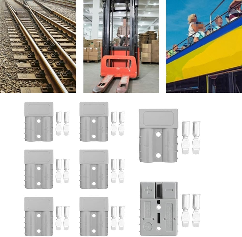 Packet of 10 Anderson Style Plug Connectors, Cuicanfla Battery Connection Quick Connector with Silver Plated Copper Terminals, Exterior Solar DC Caravan Power image number 2