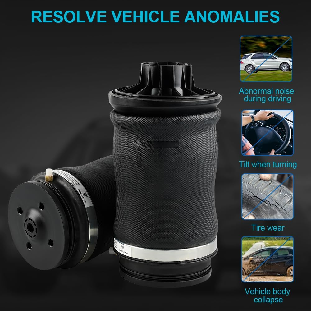 JDMON Replacement for Rear Air Spring Kit Suspension Bags Mercedes Benz 2005-2015 X164/166 W164/166 Gl-Class GL320/350/450/550 ML-CLASS ML320/350/450/500/550/63 AMG, Air Shock Absorber Kit, 2PC image number 6