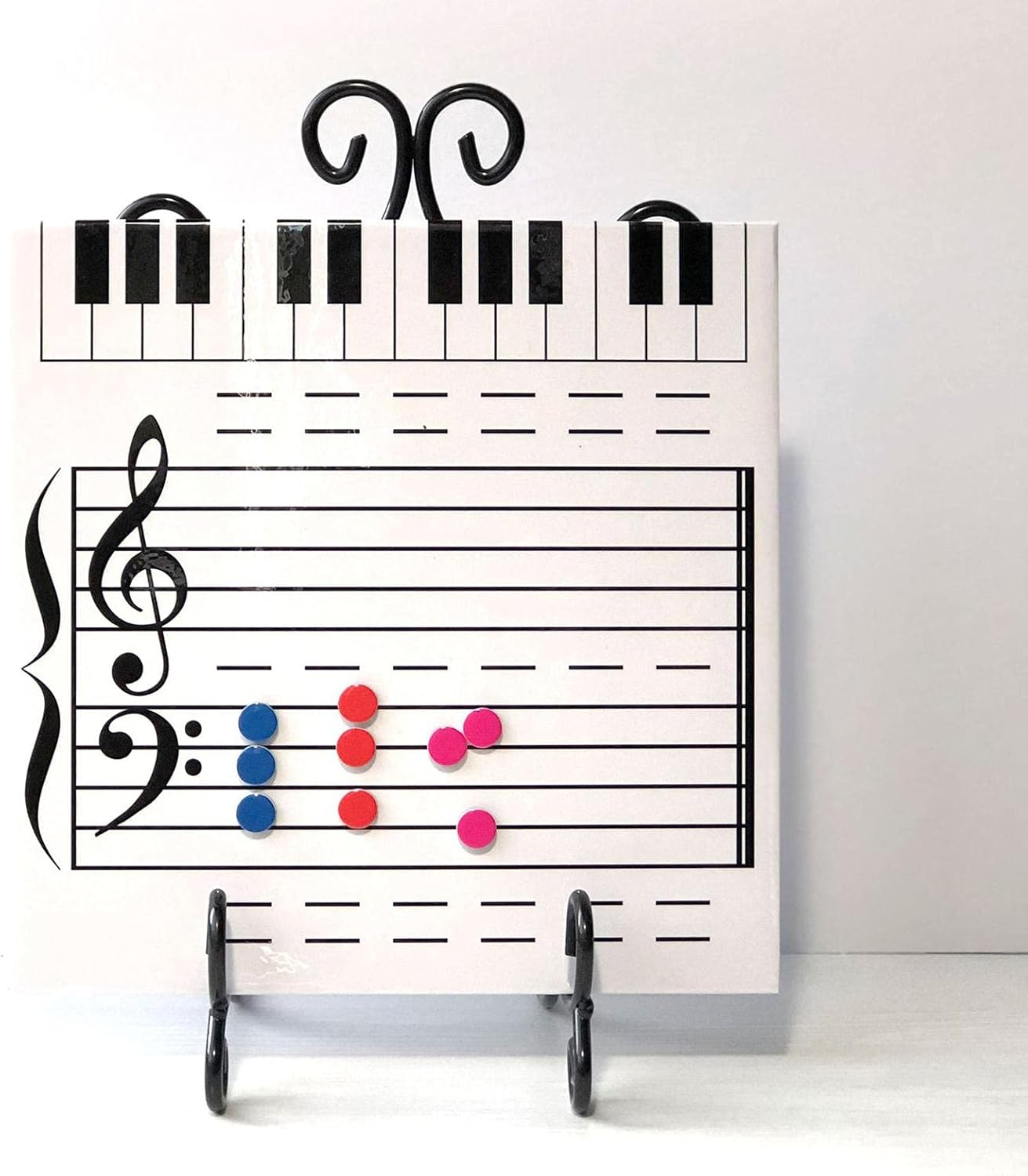 Music Staff Whiteboard, Magnetic Dry Music Staff White Boards with Music Notes Stickers and Music Staff Lines, Best Music Lovers, 9.84 X 9.84 Inches image number 5