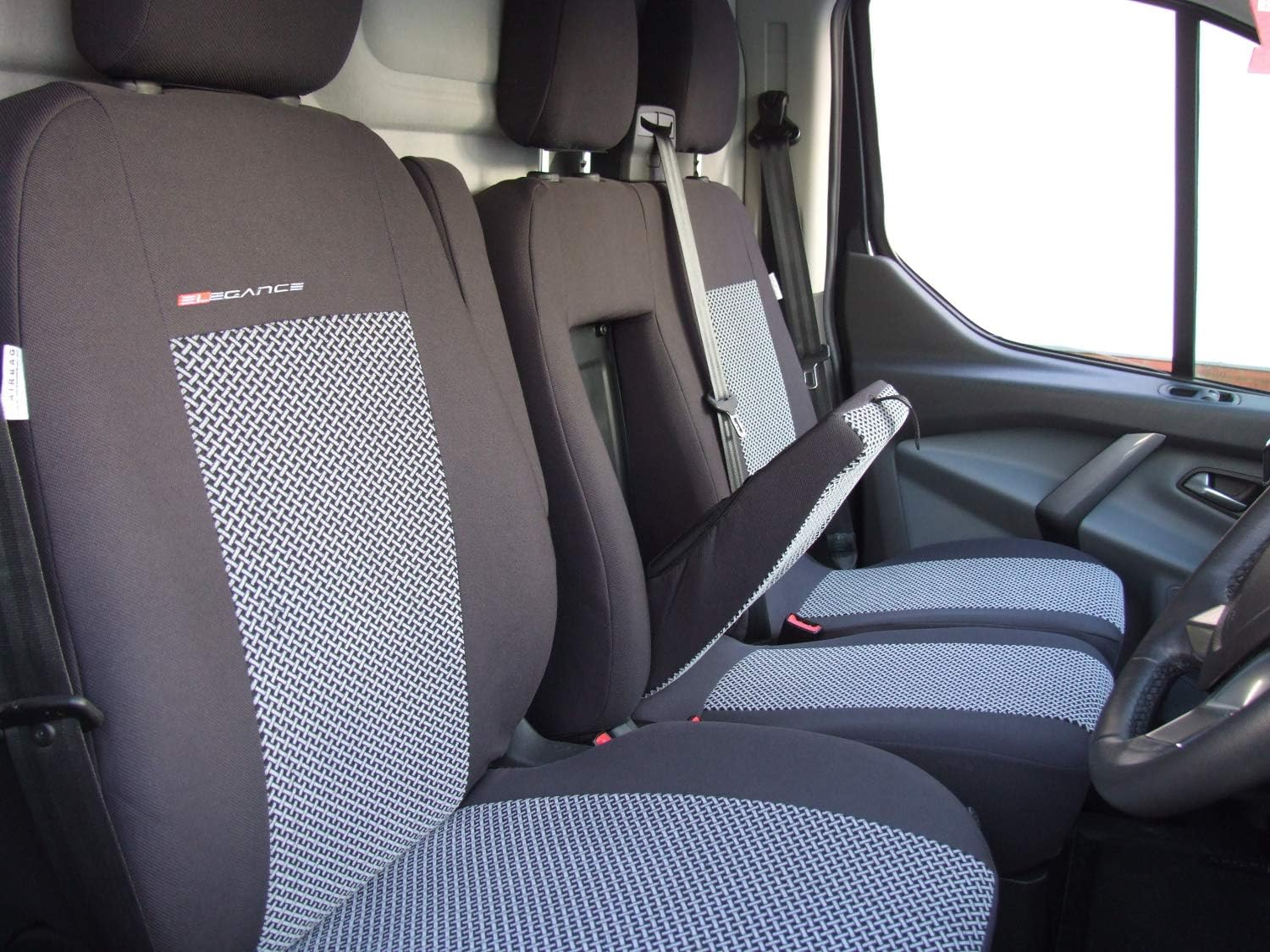 DKMOTO DK541P2 Tailored Van Seat Covers for Ford Transit Custom - with Fold down Table image number 6