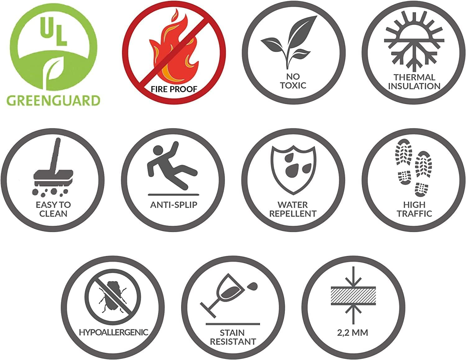 CREARREDA Kitchen Mat Non-Slip and Washable Vinyl Kitchen Runner 100% Made in Italy Vinyl Kitchen Rug Kitchen Mats for Floor image number 5