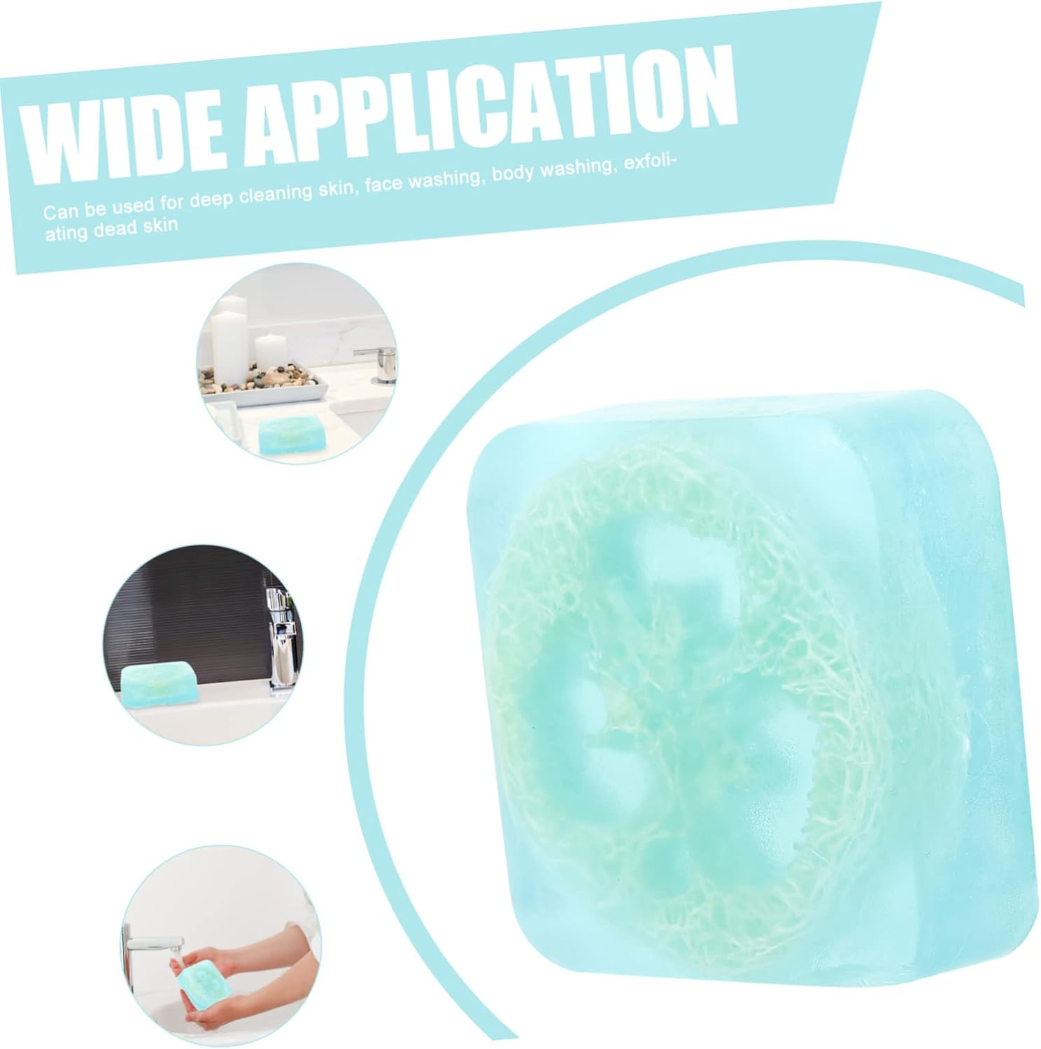 KAILIKETIY Loofah Soap Bar Natural Handmade Exfoliating Soap Acid Refreshing Skin Cleanser Bathing Facial