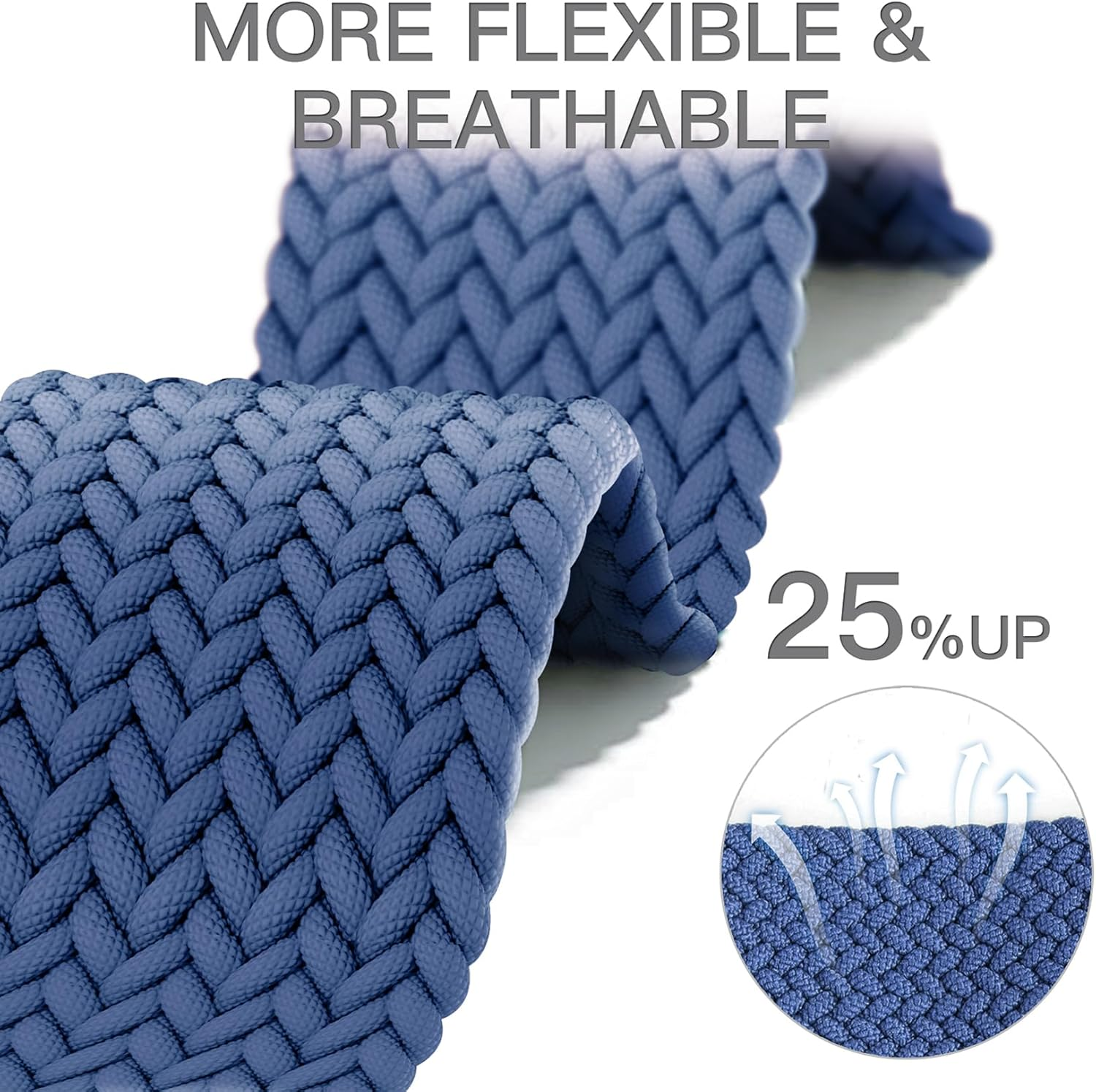 18Mm Magnetic Braided Watch Band Compatible with Garmin Venu 3S/Venu 2S/Vivoactive 4S/Vivomove 3S/Venu 4 41Mm/Forerunner 265S/Forerunner 255S,Quick Release Nylon Soft Sport Stretchy Strap image number 3