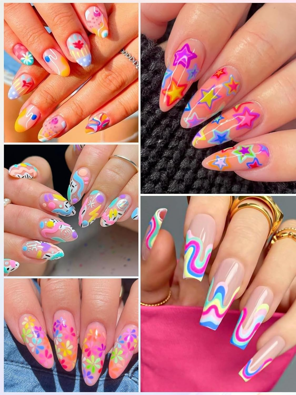 EBANKU 12 Colors Nail Art Pens Set, 3D 0.7MM Nail Polish Pens Quick-Drying Nail Art Acrylic Paint Nail Point Dotting Liner Pen Tools for Home & Salon Nail DIY image number 2