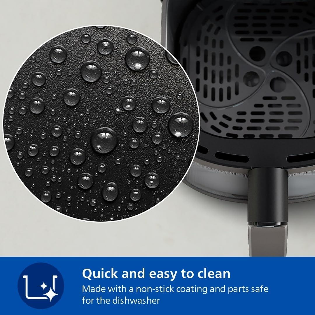 Philips Airfryer 3000 Series 7.2L, Cooking Window, 16-In-1 Airfryer, Rapidair plus Technology, Fat Removal, Homeid Recipe App, Easy to Clean (NA342/00) image number 5