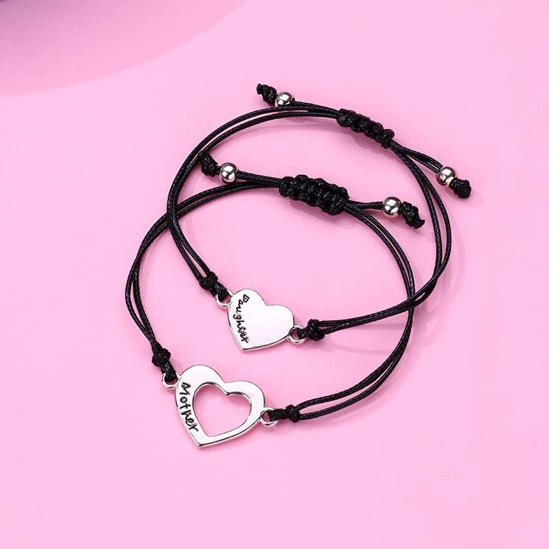 Matching Mother Daughter Heart Bracelets for Mom Daughter Christmas Birthday Gift from Mommy Mom Gifts from Daughters Mommy and Me Bracelets for Girls image number 5