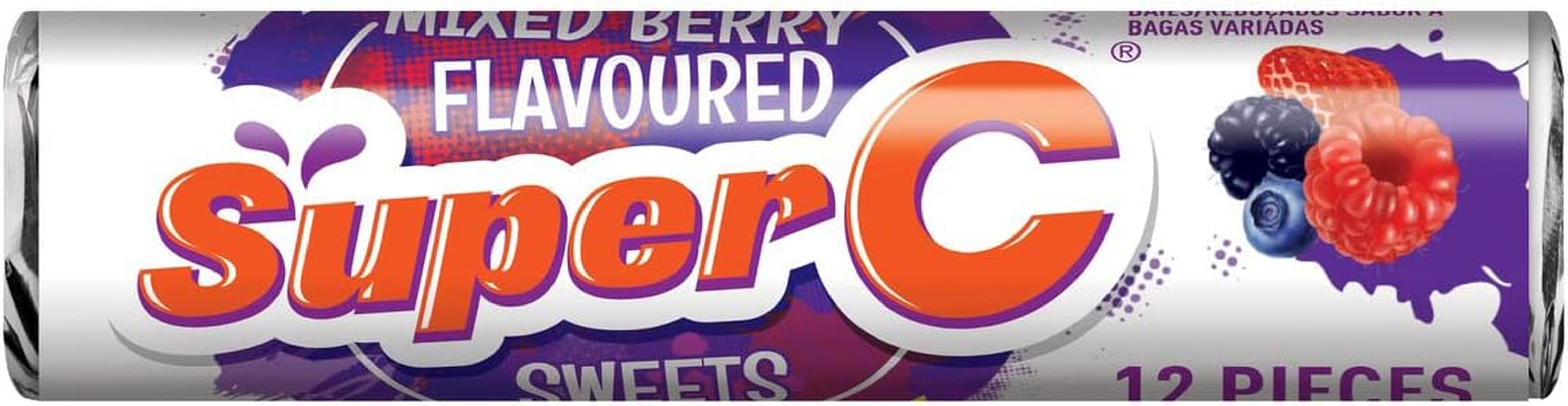 Super C Mixed Berry Flavoured Compressed Tablets 40 G