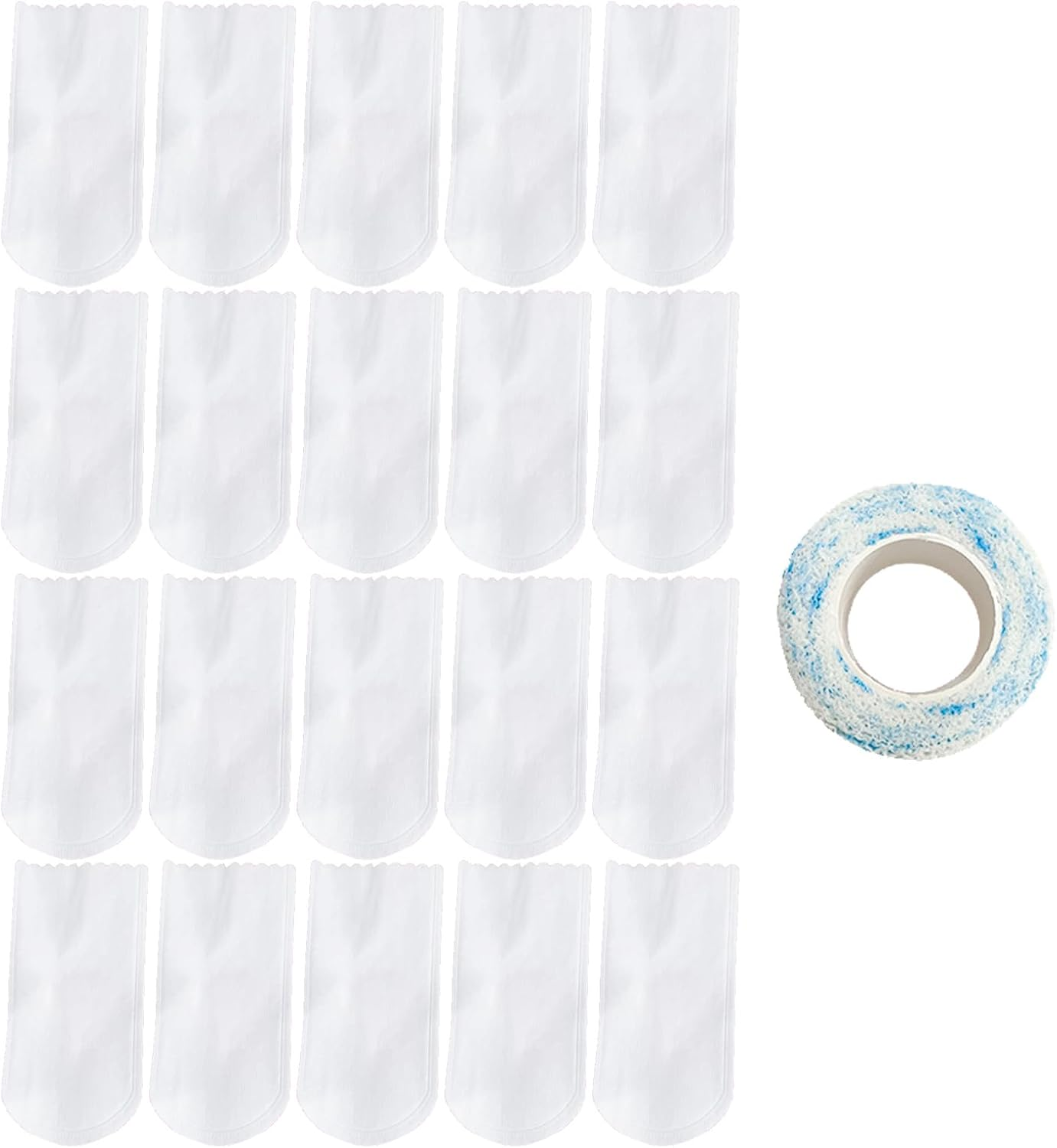 INCAUCA 20 Piece Disposable Dog Booties for Large Dogs, Waterproof Disposable Dog Shoes with Adhesive Bandage, Dog Foot Covers Socks, Paw Protector for Pet Doggy Puppy inside outside Walking, L image number 4