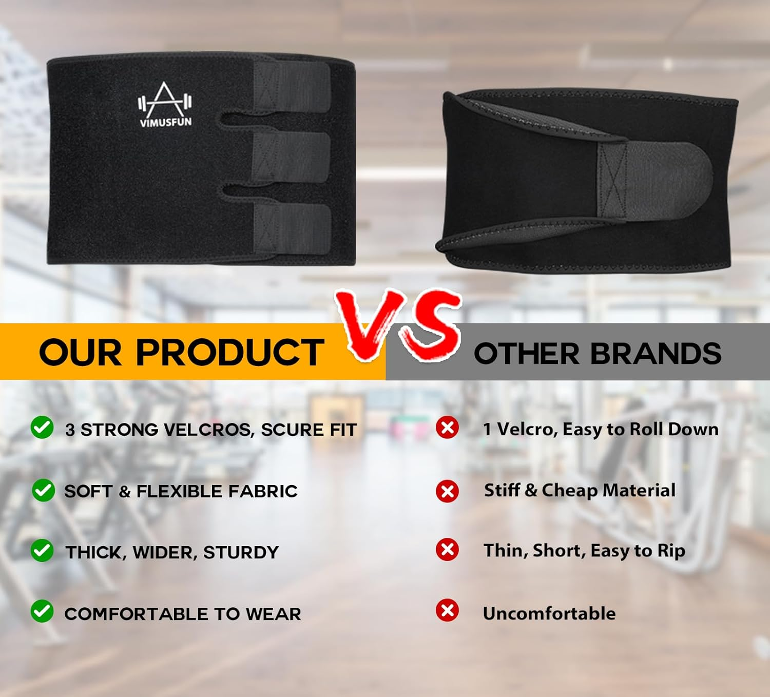 Waist Trimmer Belt Men Sweat Band Stomach Wrap Waist Trainer for Women Belly Fat, Unisex Waist Trainers Black image number 1