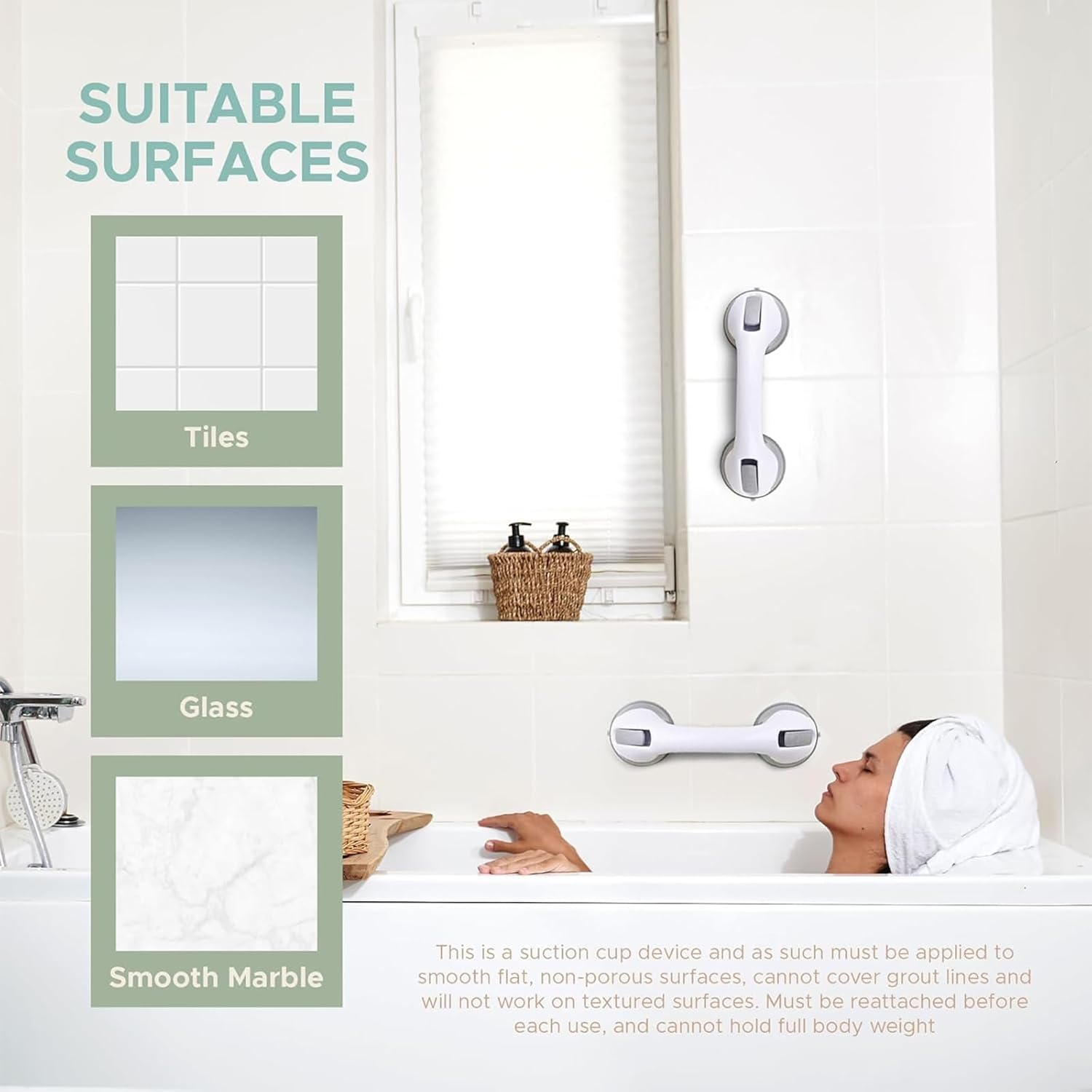 Jrusmr Wall-Mounted Shower Foot Rest-Pedicure Stool for Shaving Legs with Strong Suction Cups-Ideal for Small Showers-Balance Assist for Tile, Glass, and Hard Plastic Surfaces image number 4