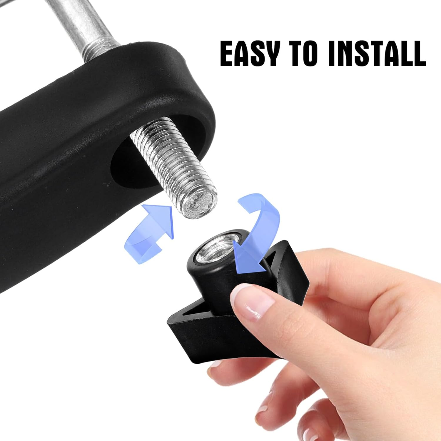 Car Rack Mount Clip Roof Luggage Accessories Crossbar Fixator Clamp for Cars Trucks Secure Heavy-Duty Vehicle Roof Rack Holder for Travel and Family Trips image number 5