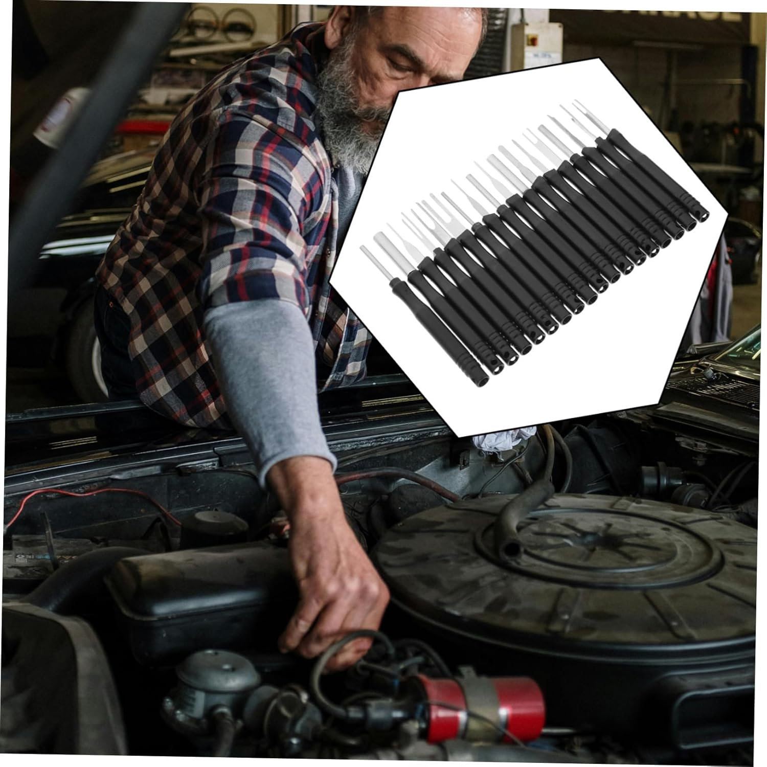 BELLIFFY 18Pcs Car Terminal Pin Removal Tool Electrical Connector Ejector Kit Wiring Terminal Extractor Set for Automotive Electrical System Repair image number 3