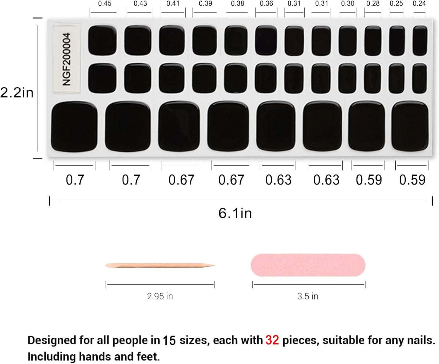 Wekcekcek Semi Cured Gel Toenail Strips, 32 Hazy Dark Night Toenail Stickers Pedicure Strips Salon Quality Nail Wraps with Nail File & Wood Stick(Uv/Led Lamp Required) - Blue Marble image number 7